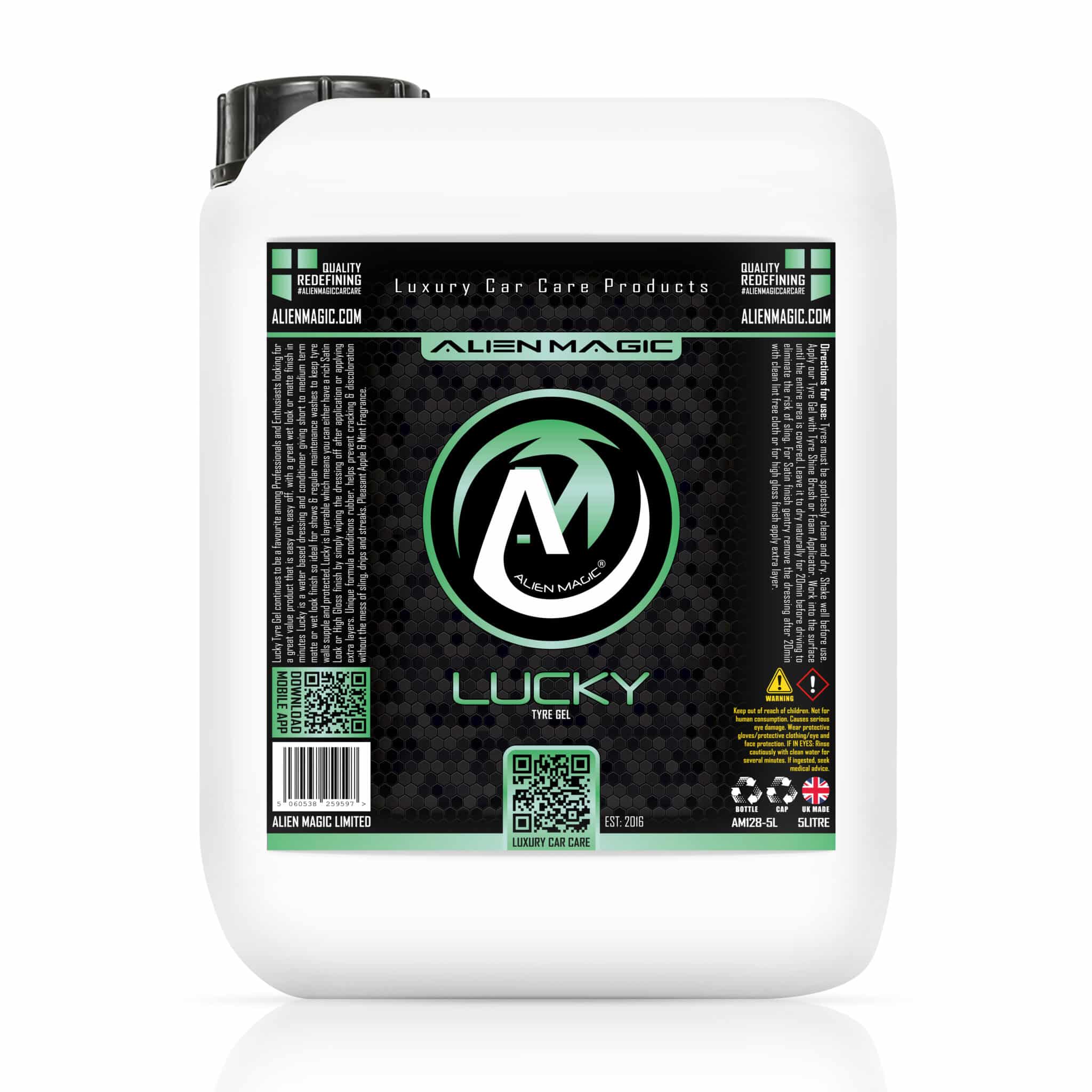 lucky tyre gel 5l alien magic car detailing