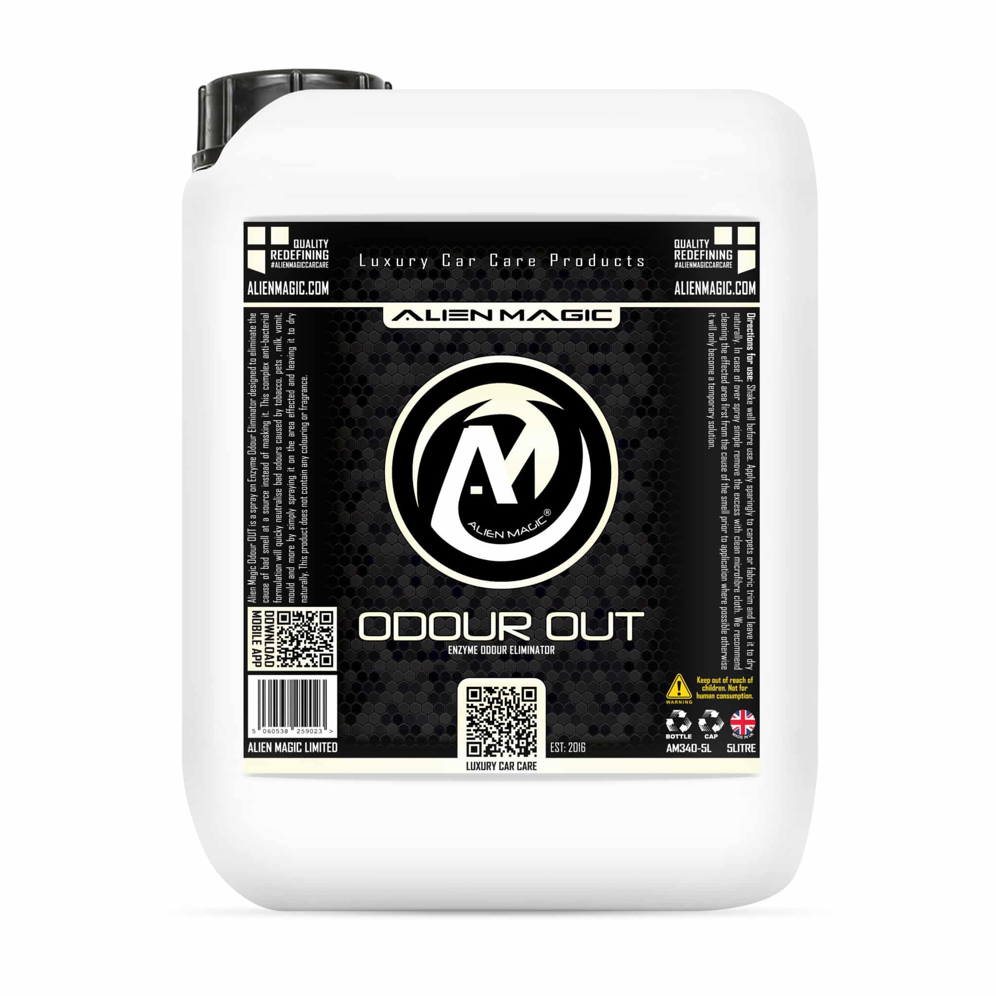 odour out enzyme odour eliminator 5l by alien magic car detailing
