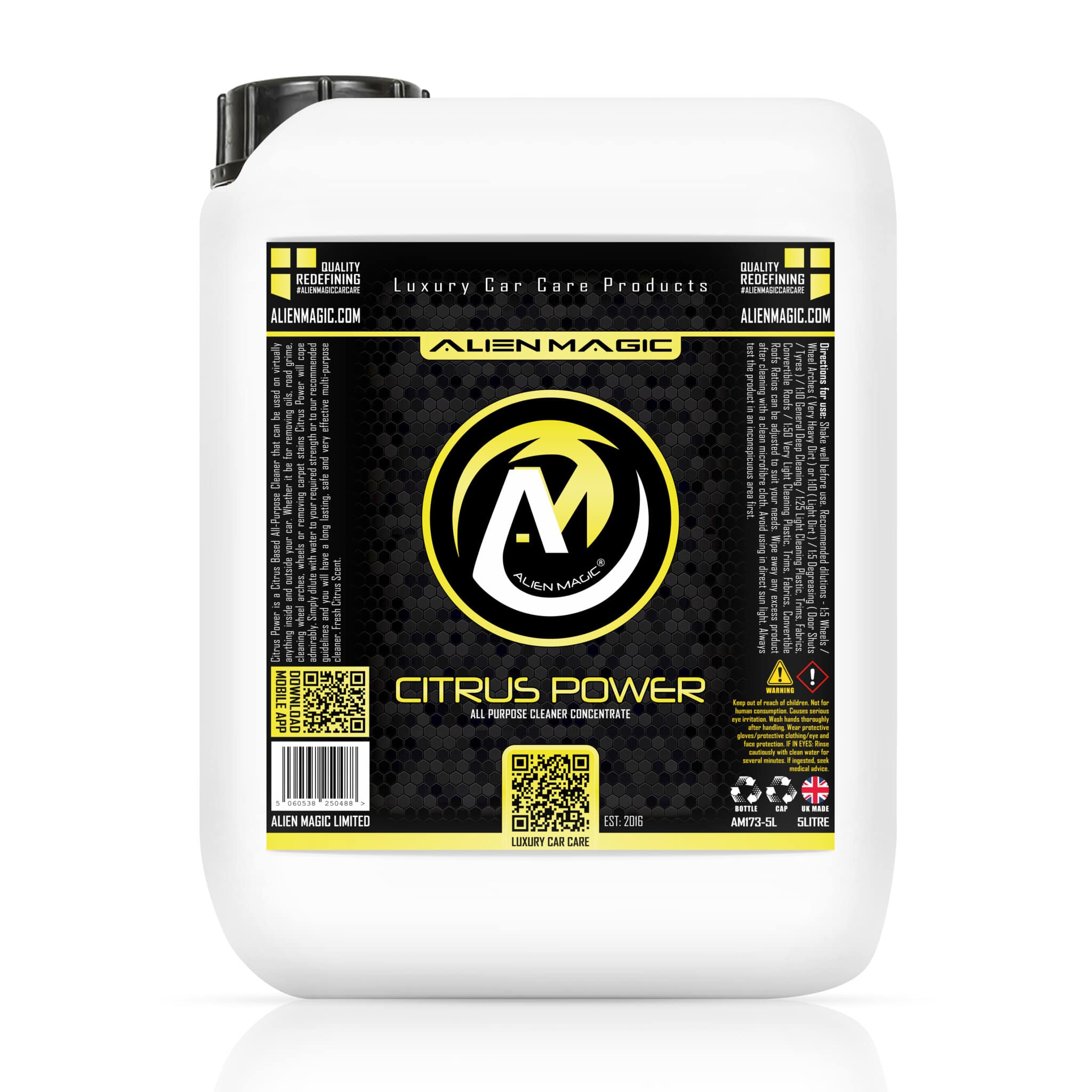 citrus power all purpose cleaner concentrate 5l by alien magic car detailing