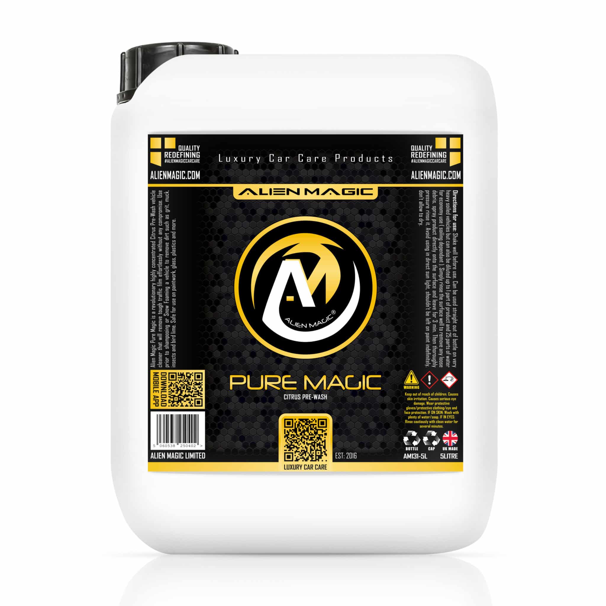 pure magic 5l citrus pre-wash by alien magic car detailing