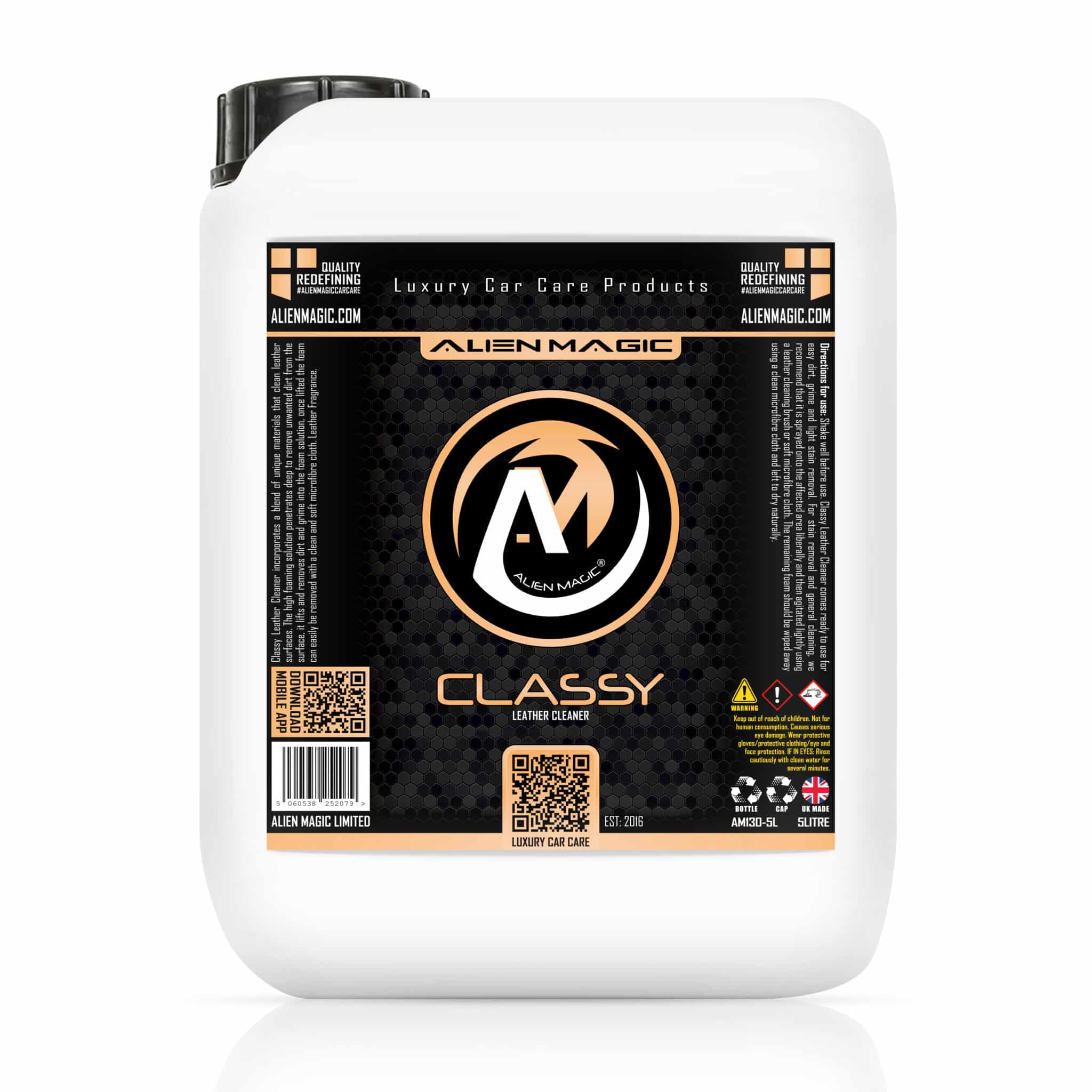 classy leather cleaner 5l by alien magic car detailing