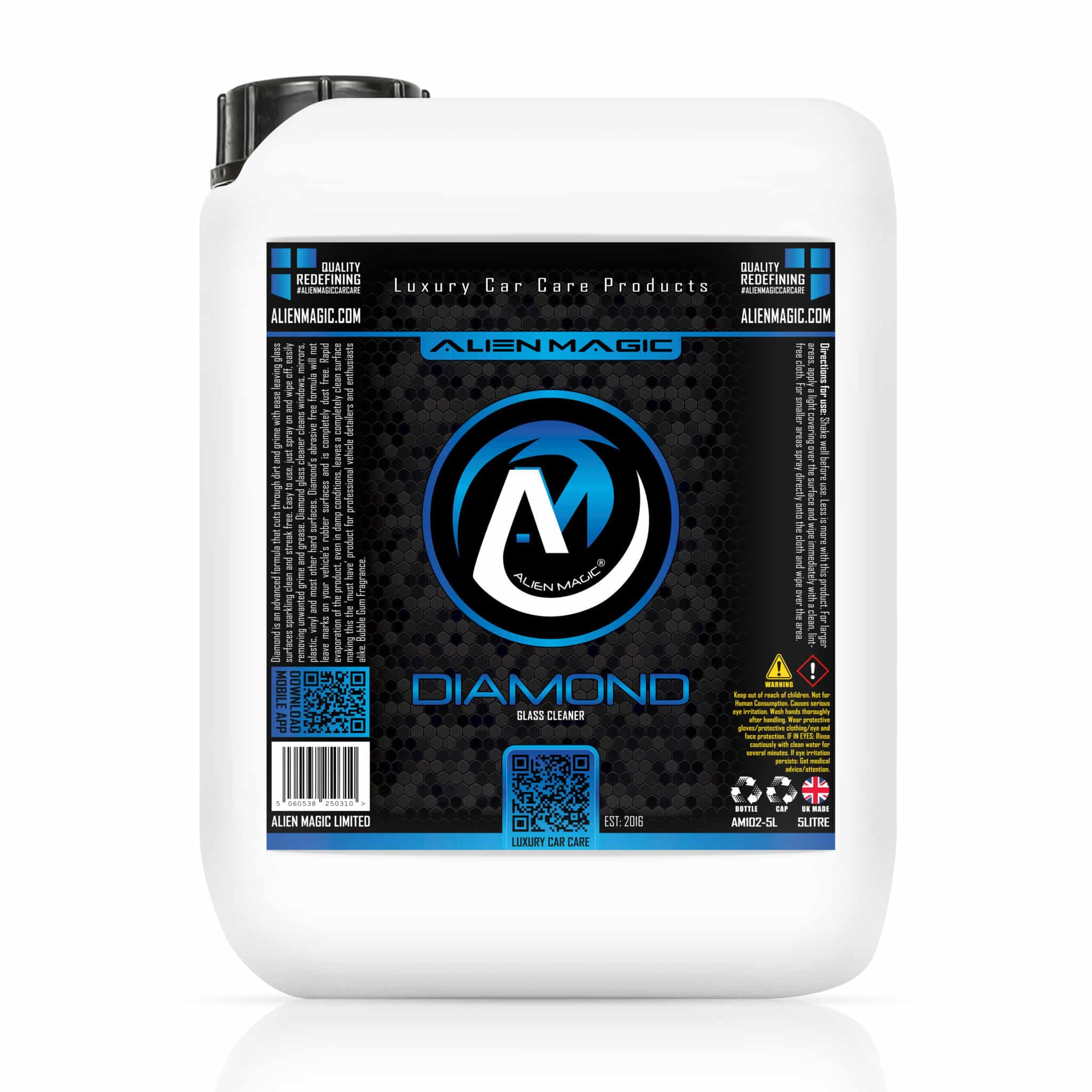 diamond glass cleaner 5 litre by alien magic car detailing
