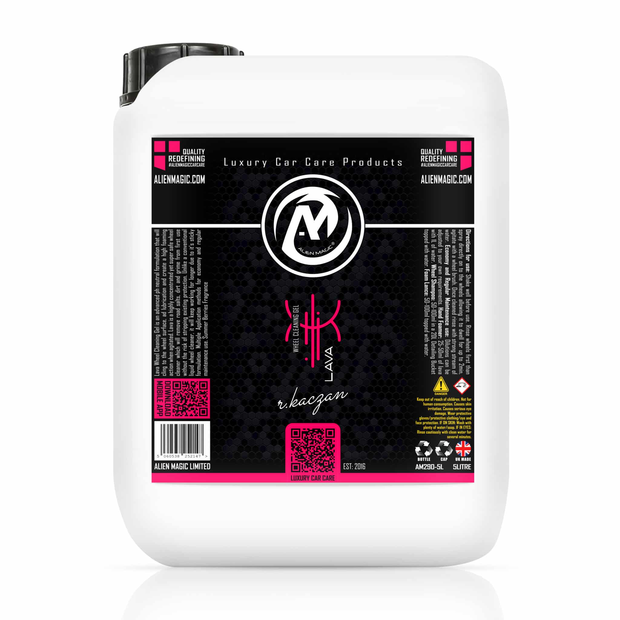 lava wheel cleaning gel 5l by alien magic car detailing