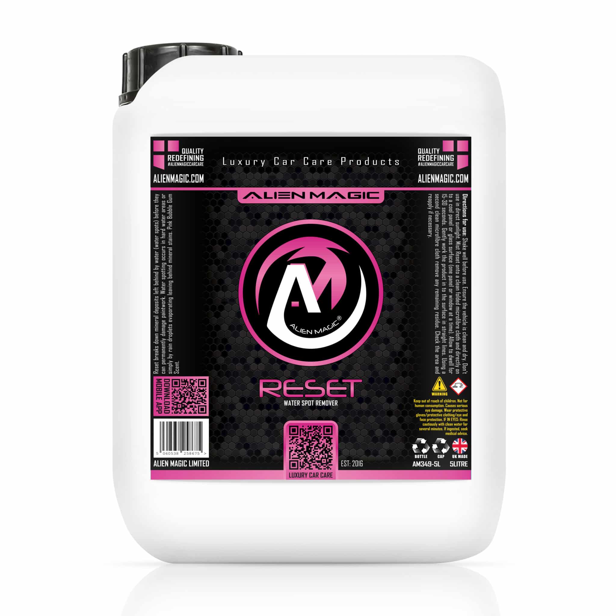 reset water spot remover 5l alien magic car detailing